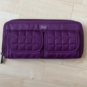 LUG Double Backflip wallet, EUC purple so many pockets!
